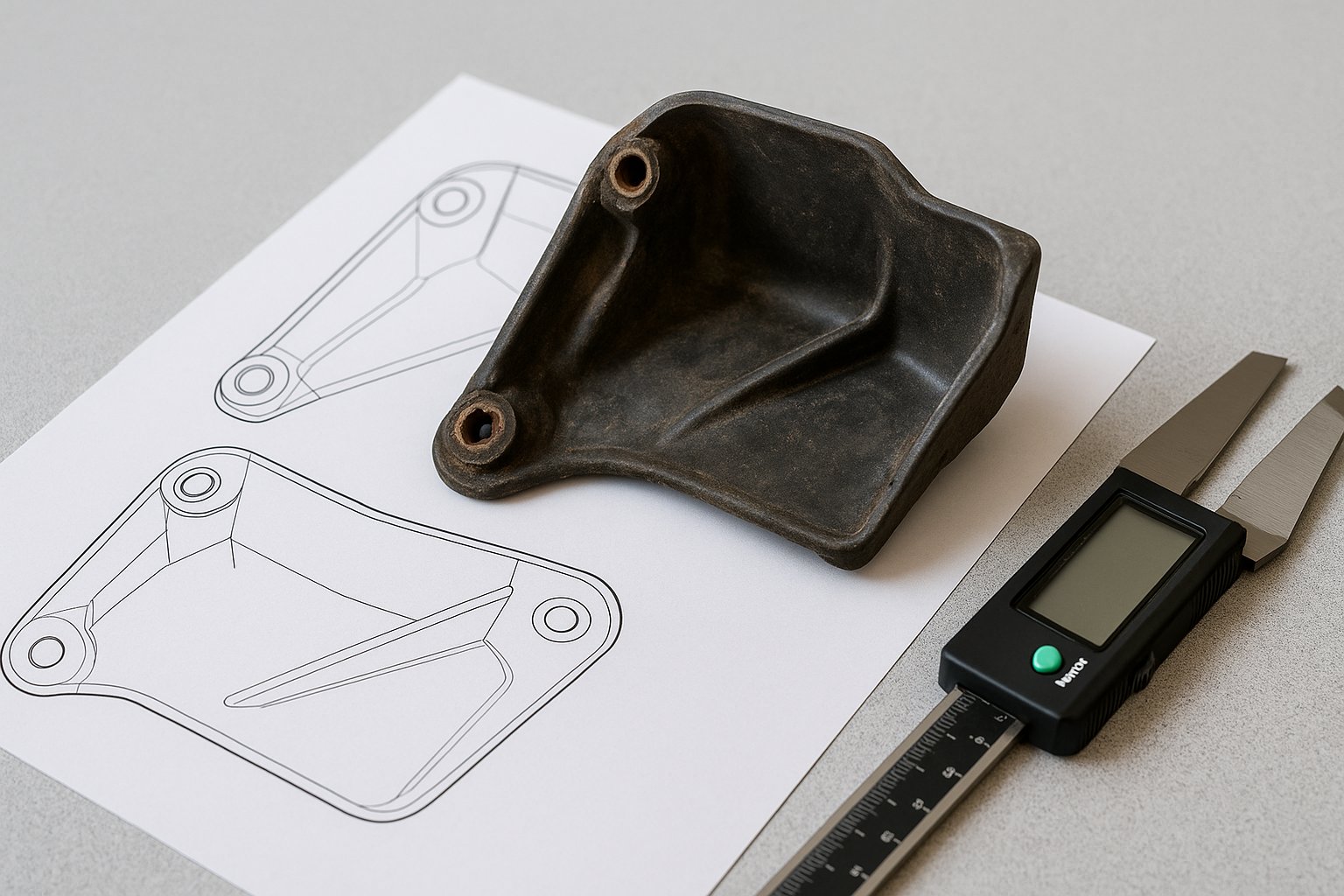 Pieza deformada replicada